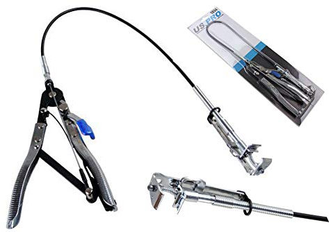 US PRO Tools Powerful Long Reach Flexible Hose Clamp Clip Band Removal Pliers 1834