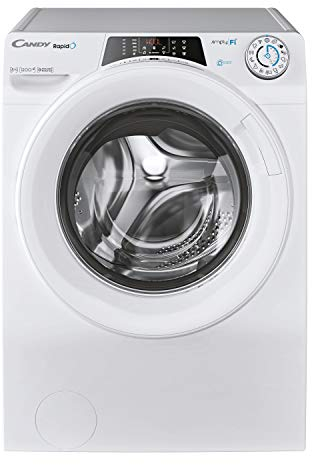 Candy RapidÓ RO 1284DWME/1-S – Lave linge 8 kg, 9 cycles rapides, 1200 tours/min, Wi-Fi & Bluetooth, moteur inverter, fonction vapeur, 51 dB, classe A+++-20% AB, blanc
