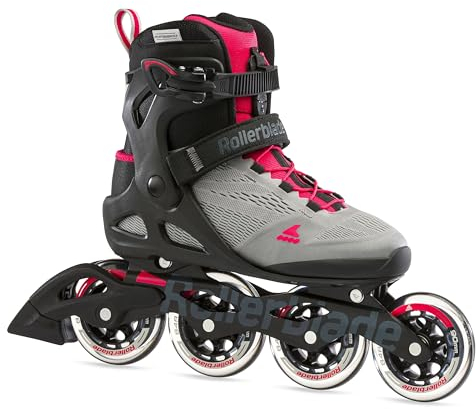 Rollerblade Damen Macroblade 90 Inlineskate, Neutral Grey/Paradise Pink, EU: 42.5 (UK: 8.5 / US: 10.5)