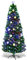 RELAX4LIFE Künstlicher Weihnachtsbaum, Christbaum mit LEDs & Schneeflocke & Sternspitze, Kunstbaum Farbiger Glasfaser-Farbwechsler, Tannenbaum für Büro & Geschäften & Zuhause, PVC, grün (180 cm)