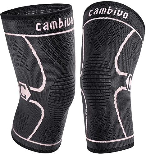 CAMBIVO 2 x Kniebandage Damen Männer, Orthopädische Kniebandage hilfreich Erholung bei Meniskusriss, ACL und Arthritis, Bandage Knie für Laufen, Wandern, Joggen, Sport, Volleyball