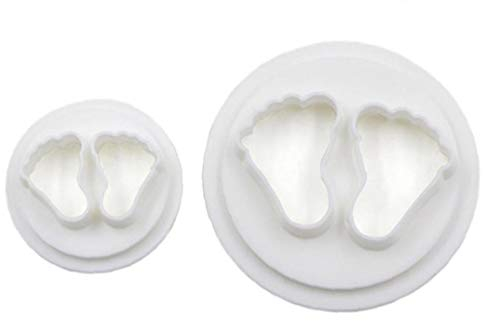 TOSSPER 2pcs Baby-fuß-Form Ausstechformen, Für Sugar Biskuit-gebäck-backen-Fondant-scherblock-Kuchen