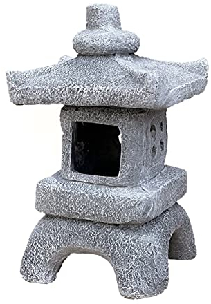 Stone and Style Pagode Asiatische Laterne Fernost Steinguss Steinfigur frostfest