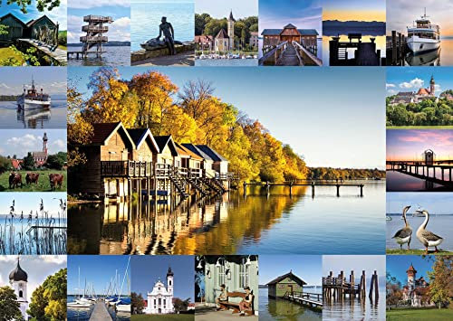 Starnberger Spiele - Ammersee Puzzle - 1000 Teile - Für Kinder und Erwachsene - Geschenk für Natur- und Seeliebhaber