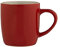 Price & Kensington Tasse aus Steingut | Dunkelrot | 330 ml | mit zweifarbigem, massivem Glasurdekor | Spülmaschinen- und mikrowellengeeignet | Steingut Kaffeebecher | Cappuccino Tassen