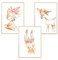 MeinBaby123® Bilder Kinderzimmer | 3er Set DIN A4 Poster Set | Indianer-Tiere Boho Wandbilder | Deko Bilder Kinderzimmer | Babyzimmer Deko | Wandposter Premium (Tiere Boho - Set 5)
