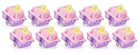 2Duck EQUALZ Macho Switch 5Pin 62g Linear RGB MX Stem Banana Split Switch for Mechanische Gaming Tastatur (Color : 10PCS)