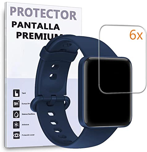 6X Protector de Pantalla para XIAOMI REDMI Watch 2 Lite - XIAOMI REDMI Watch 3 Lite, (Pack 6)