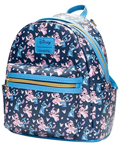 Loungefly Lilo & Stitch Angel and Stitch Hearts Mini-mochila