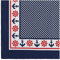 modAS Vierecktuch Bandana Kopftuch ca. 54x54 cm- Tuch in verschiedenen Designs und Farben aus Baumwolle in Blau mit Steuerrad und Anker