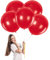 Luftballons Rot Groß 45cm/18Zoll Weihnachte Ballons,5 Stück Riesen Latex Luftballons Weihnachte Runde Helium Ballon Partyballon Deko für Rot Party,Geburtstag,Weihnachtsballon Girlande Dekorationen