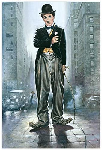 BLIJR Puzzle 500 Teile Erwachsene und Kinder Charlie Chaplin Film City Light Bild Holz Puzzles Stress Freisetzung Spiel 500 Piece 20.4x15inch(52x38cm) Kein Rahmen