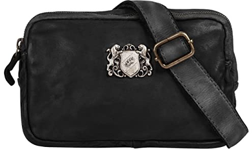 Samantha Look Umhängetasche Echt Leder Damen 021677 Made in Italy | Elegante Abendtasche | 2in1 Crossbody mit Reißverschluss