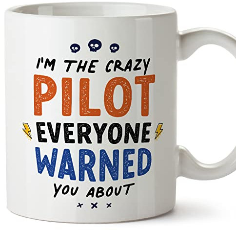 MUGFFINS Pilot Mug - in English - Everyone Warned You About - Funny Gift for Colleagues - Ceramic 11oz Mug