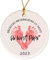 FEENSTAUB Weihnachtsschmuck personalisiert, Keramik-Anhänger, Geschenk-Idee Schwangerschaft verkünden, Weihnachtskugel Papa, personalisierter Christbaumschmuck, besonderer Weihnachtsschmuck