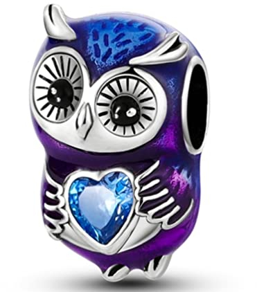 Streetculture Kluge Eule Uhu Vogel Wildlife Lesen - Charm 925 Silber Bettelarmband Anhänger Zubehör Geschenk Sterlingsilber