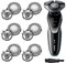 CJBIN 6 Stück Scherkopf für Philips Series 5000/6000, Scherkopf S510 und S520, Zubehör de Rasierapparat Herren Kompatibel, Rasierapparat Ersatzköpfe SH30/5, Scherkopf Washbar, Mit Bürste