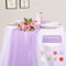 RuiYok 2 Packungen Lavendel Chiffon Tischläufer 76,2 x 305,8 cm Romantischer durchsichtiger Stoff für Hochzeitsdekorationen, 3 m Babyparty und Geburtstagsparty Kuchen Tischdekorationen