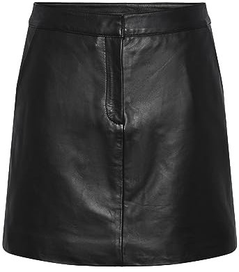 YAS Lyma Hmw Jupe en Cuir Noos, Noir, XXL Femme