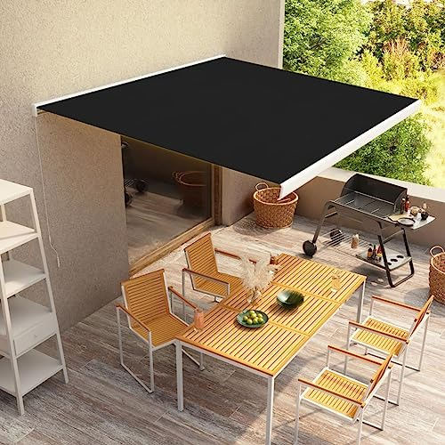 Manuelle Kassettenmarkise 350 cm anthrazit, Artikelfarbe anthrazit