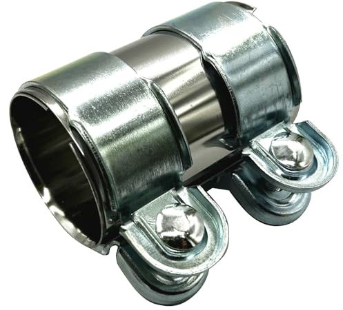 LPFIDI Collier de serrage universel pour tuyau d'échappement Ø 55 mm x 95 mm - Argenté - Clamp - Pipe Clamp