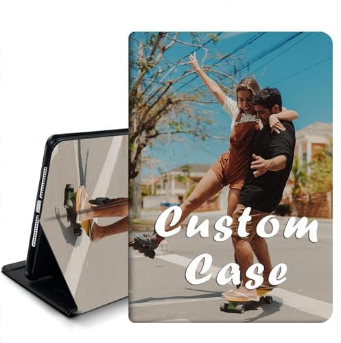 Personalised Custom Case for iPad Air 5th/4th Gen with Pencil Holder, Customise Photo Text, Auto Wake/Sleep