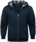 SPEEDRUN Felpa da Uomo con Cappuccio e Zip e Fodera in Pile Invernale Sweatshirt Hoodie Uomo con Zip Manica Lunga Sport