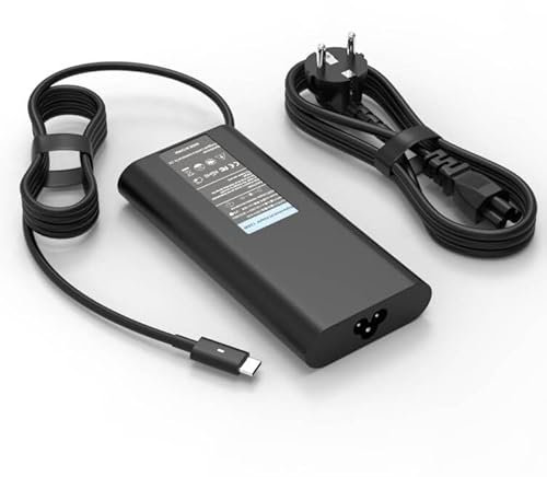 130W USB C Laptop Netzteil Ladegerät für Dell Precision 5690 3561 3571 3580 3590 3591 Latitude 7410 9410 5290 5401 5501 5411 5520 5421 5521 XPS 15 17 2 in 1 9500 9550 9560 9575 9700 Type C Ladekabel