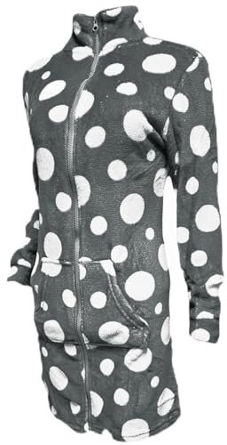 GX GARGIX VESTAGLIA DONNA CON CHIUSURA ZIP INVERNALE CALDO PILE CORAL MORBIDO (Vestaglia-2026 Grigio, S)