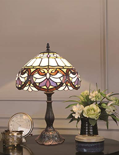 Faucet Vintage 12-inch European Stained Glass Lost in Purple Series Table lamp Bedside lamp water-tap