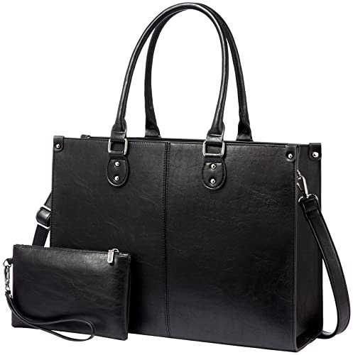 LOVEVOOK Borsa per Laptop Donna Grande 15,6 Pollici in Pelle PU Shopper a Tracolla Crossbody Tote da Lavoro Cartella per Business Insegnante Ufficio Scuola