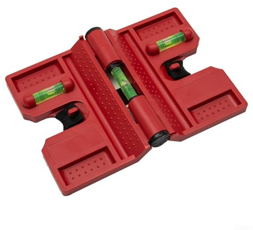 Yuanpgky Wasserwaage, Zaunpfosten, magnetisch, verstellbar, horizontal, vertikal, Aktivitätsrohr-Winkelmessgerät mit Gurt