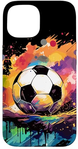 Soccer Color Graffiti Ball Sport Case for iPhone 15