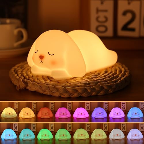 Tremdwoto Bunny Night Light for Kids,Cute Colorful Night Lights Baby Girl Squishy Rabbit Nightlight Lamp 1/3 Hour Timer Bunny Light Dimmable Nursery Lamp Nightlight Gift for Girls and Boys