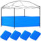 Vincreem 4 toldos de media pared solo pared lateral para exteriores, accesorios de toldo de pared instantáneo para 10 x 10 pies, 10 x 15 pies, 10 x 20 pies con patas verticales (azul)