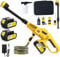 Idropulitrice a Batteria, 3 Livelli Max 45 Bar Idropulitrice Portatile con 6-In-1 Ugello, 4000 mAh *2 Idropulitrice Professionale Senza Fili, Idropulitrice Piccola per Casa, Auto, Giardino, Esterni