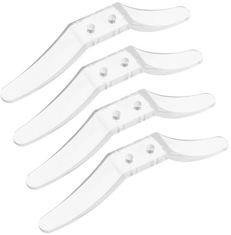 GLEAVI 4pezzi Gancio Cieco Per Avvolgicavo Per Tende Ganci Di Ricambio Per Tende Morsetti Trasparenti Per Corde Per Da Finestra Ganci Per Senza Forare