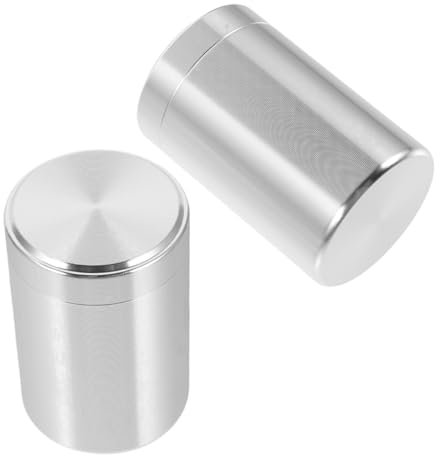 Alipis 2 Piezas Té De Aleación De Titanio Puede Lata De Té Recipiente Hermético Bote De Almacenamiento Bote De Café En Grano Bañador Frascos Herméticos Aleación De Titanio Plata