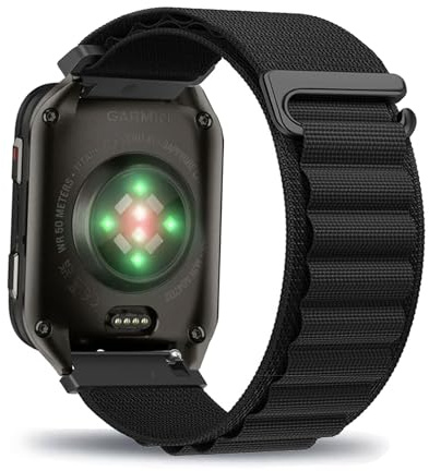 Nylon Armbänder für Garmin Venu X1 Armband, Elastisch Geflochten Alpine Loop für Herren und Damen mit Verstellbar Metallschnalle Ersatzarmband Kompatibel mit Garmin Venu X1 Uhrenarmband