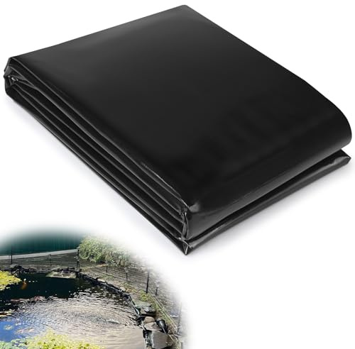 DBREAKS Teichfolie 3x3m Schwarz HDPE 0,2mm Stärke Fischteichfolie | Teichplane Schwerlast für Fischteiche, Brunnen, Wassergarten und Wasserfall, UV- und witterungsbeständig