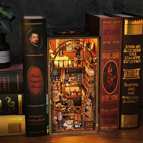 Mira Magic House Miniatur-Buch für Erwachsene, Mini-Hausbau, DIY-Miniatur-Set für Erwachsene, Mini-Puppenhaus-Set aus Holz für Geburtstag, Weihnachten, Mira Magic House