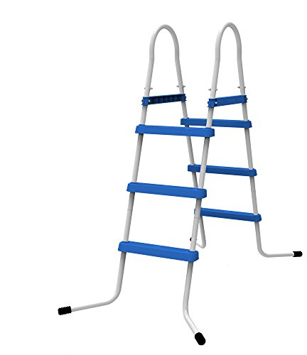 Jilong Poolleiter bis 90 cm Poolhöhe 3 Stufen Schwimmbad Treppe Beckenleiter Pooltreppe Leiter Einstieg für Aufstell-Schwimmbecken Aller Art und Hersteller