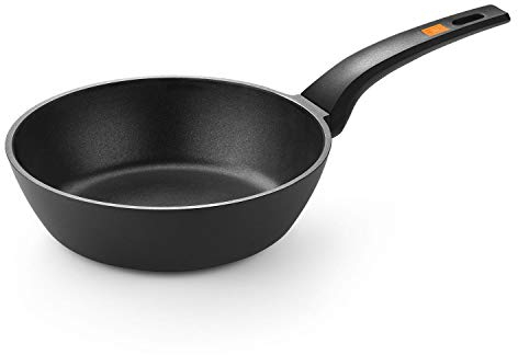 BRA Efficient Sartén Honda 28 cm, Aluminio Fundido con Antiadherente Platinum Plus, Apta para Todo Tipo de cocinas incluida inducción, Libre de PFOA