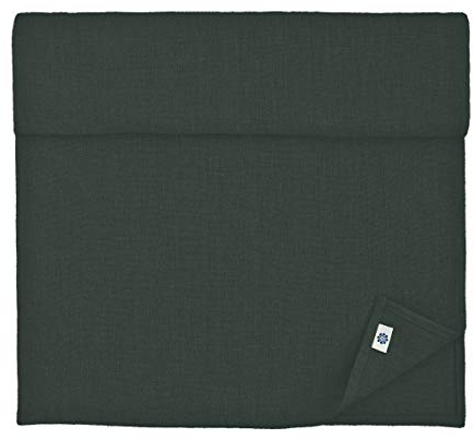 Linen & Cotton Tischläufer Stoff Tischband Tischdeko Hygge 100% Leinen, Schwarz (40 x 220 cm) Rechteckig Läufer Tisch Esstisch Deko für Home Küche Party Brunch Weihnachten