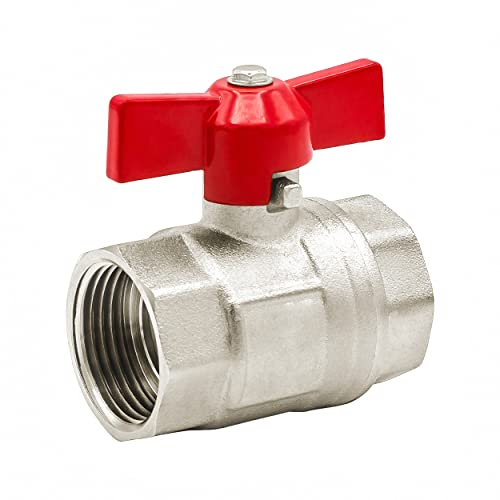 VARIOSAN Kugelhahn 13507, 1 IG/IG, DN25, Messing, voller Durchgang, Flügelschraube