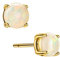 Michooyel Opal Ohrstecker Set 18K Weißgold vergoldeter Edelstahl Rundschliff Zirkonia Ohrstecker Opal für Damen Hypoallergener Schmuck Gold