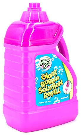 Bubble Kidz 1.8 Litre Bubble Mixture Liquid Solution Refill Bottle with Pouring Funnel