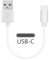 GEEKRIA Type-C Neckband Charging Cable for SONY WI-1000XM2, WI-XB400, WI-C200, WI-C310, SBH90C, B&W PI3, PI4 ANC300TW, CKR300BT, CKR700BT, ATH-ANC400BT in-Ear Headset USB-C Charger Cord (White 1FT)