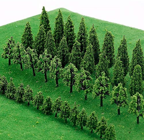 IWILCS 50Stück Modell Bäume Miniatur, Zug Bäume Eisenbahn Landschaft Diorama Baum Architektur Bäume, Stücke Modell Bäume für DIY Landschaft, Mini Landschaft Landschaftsgestaltung
