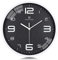 Lafocuse 3D Große Ziffern Wanduhr Schwarz Lautlos, Modern Wanduhr Leicht zu Lesen, Ohne Tickgeräusche Quartz Deko für Wohnzimmer Schlafzimmer Küche 30 cm